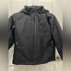 Swiss tech hooded jacket, black, 8Y